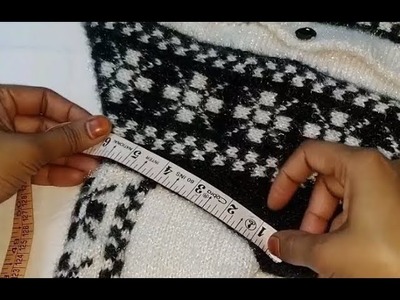 Measurements of Full Girls Sweater 10 - 12 Yrs || step by step