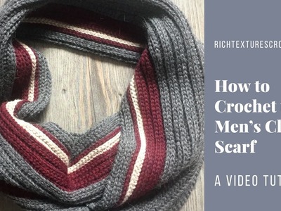 Men's Classic Scarf - Crochet Pattern
