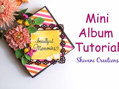 Mini Album Tutorial. How to make Mini Scrapbook using waste cardboard Box