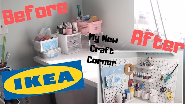 My New Updated Small Craft Corner with IKEA Pegboard DIY