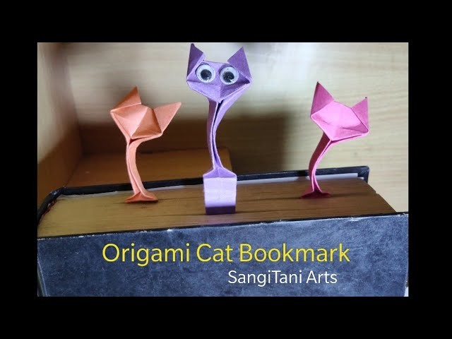 #Origami cat Bookmark (No Tutorial) | cat bookmark | school stationary | kids craft