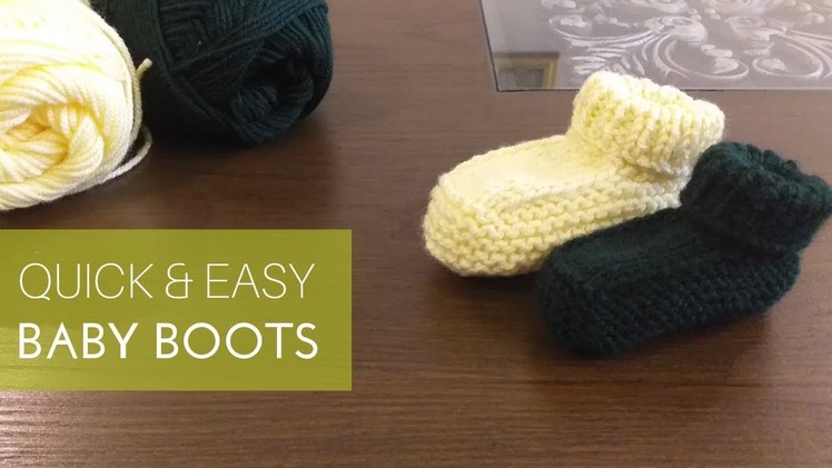 Quick and easy BABY BOOTS.Socks. How to knit In Urdu By Clydknits.