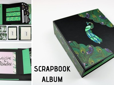 SCRAPBOOK ALBUM WALKTHROUGH | PEACOCK ALBUM | SCRAPBOOK IDEAS