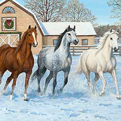 CRAFTS Horses In Snow Cross Stitch Pattern***LOOK****Buyers Can Download Your Pattern As Soon As They Complete The Purchase