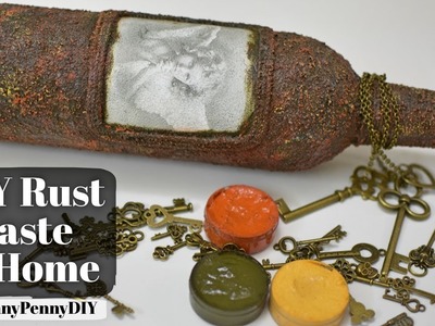 Antique crafts|bottle decorating ideas|best out of waste|how to make rust paste|decoupage|tutorial
