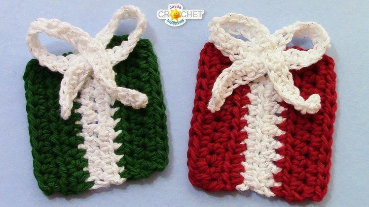 Christmas Present Coaster or Applique - Crochet Quick Fix