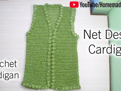 [Crochet] Cardigan for Adults (Medium Size) | बड़ों के लिए कार्डिगन (मीडियम  साइज़ ) - by Arti Singh
