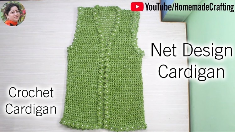 [Crochet] Cardigan for Adults (Medium Size) | बड़ों के लिए कार्डिगन (मीडियम  साइज़ ) - by Arti Singh