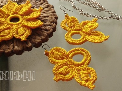 ???? Crochet Flower Earrings???? DIY EARRINGS