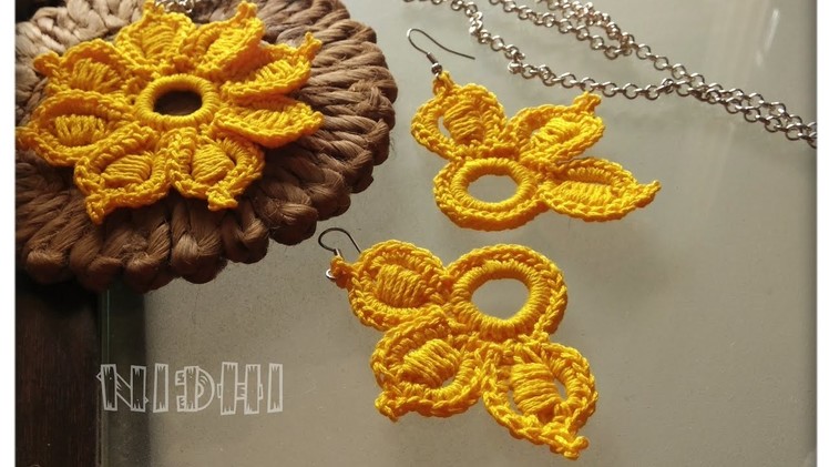 ???? Crochet Flower Earrings???? DIY EARRINGS