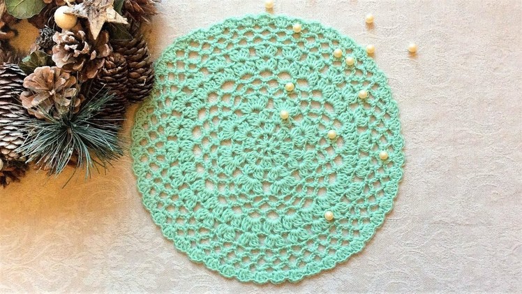 Crochet Fresh Mint Doily Tutorial Easy For Beginners