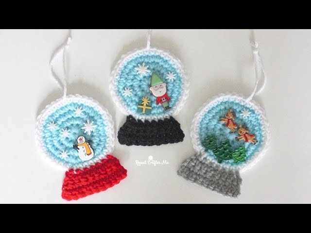 Crochet SnowGlobe Ornament