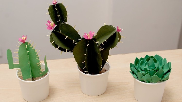 DIY Crafts - Diy Cute Paper Cactus - How To Make Paper Cactus