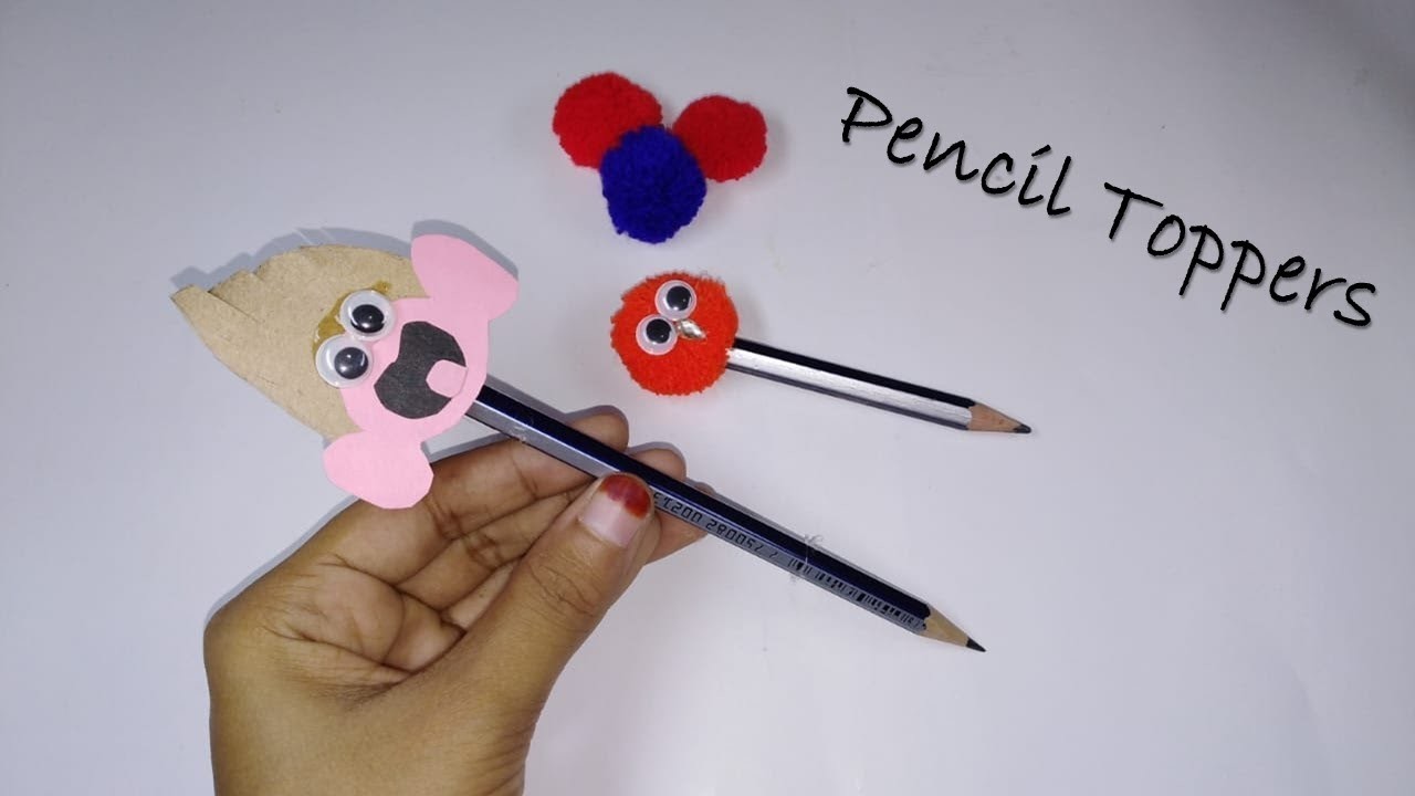DIY Pencil Decorations, How To Make Googly Eyed Snake Pencil Toppers