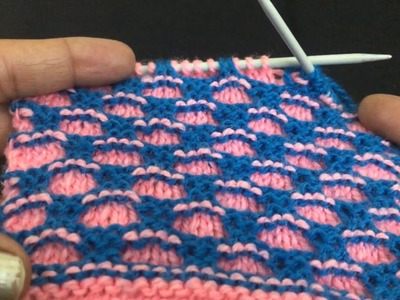 Easy and beautiful double colour knitting design