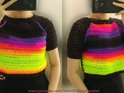 Easy Crochet: Crochet Crop Top (Sweater) #07