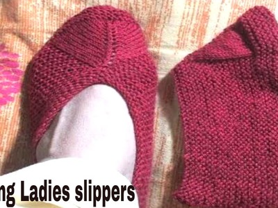 Easy Knitting Ladies Slippers in Hindi