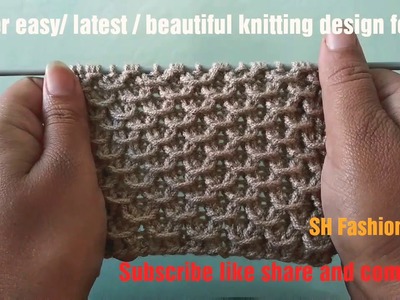 Easy. latest. border Design.beautiful knitting pattern.for all in Hindi ( English subtitles) 2018