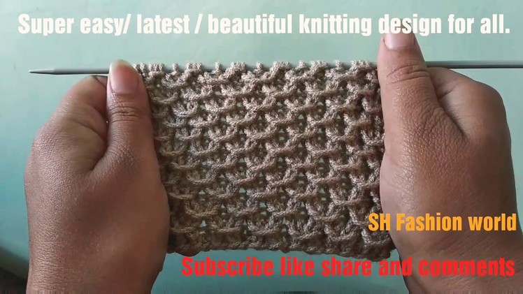 Easy. latest. border Design.beautiful knitting pattern.for all in Hindi ( English subtitles) 2018