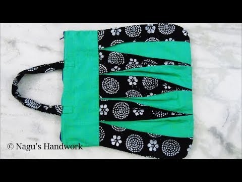 Handbag cutting and stitching in tamil.Easy handmade bag.Lunch bag.How to make handbag at home