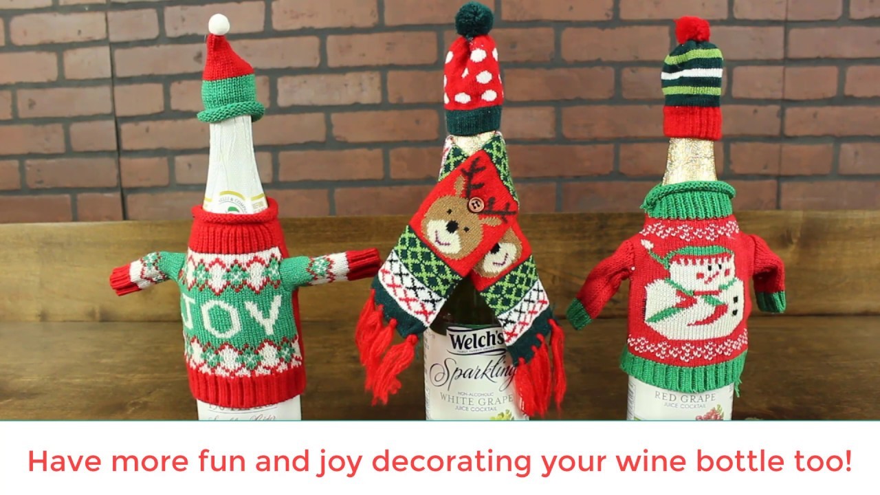 How to Add Christmas Decorations To Your Wine Bottle