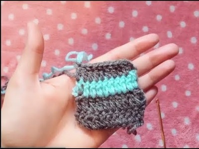 How to change color in double crochet. Learn crochet in Urdu.