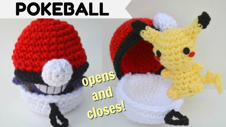 How to crochet a Pokeball that opens and closes! | Pokemon Amigurumi Tutorial