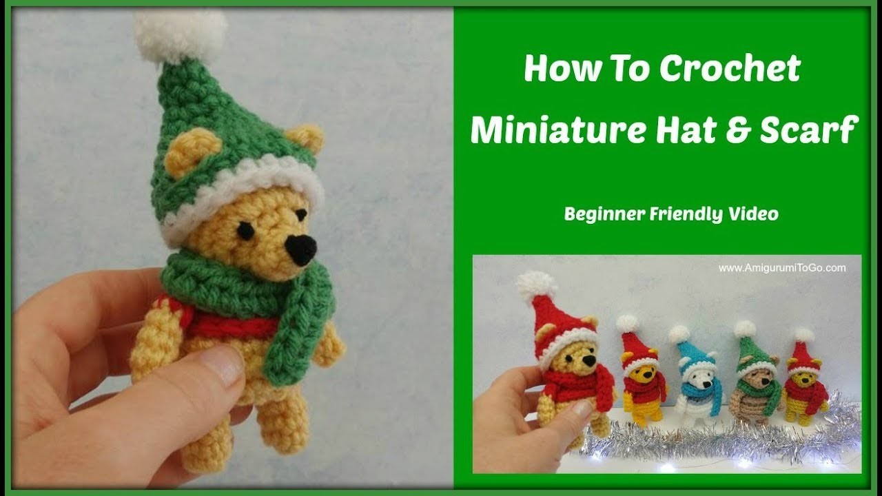 how-to-crochet-hat-and-scarf-for-miniature-bear-hunny-bear