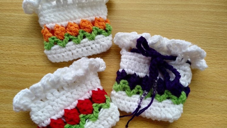 How to Crochet Trio Oil Pouch ( in Tulip Stitch)