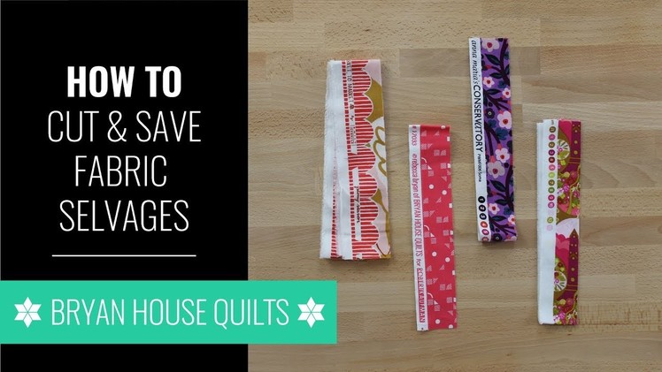 How to Cut Selvages from Quilting Fabric with Rebecca Bryan