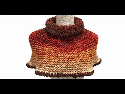 HOW TO KNIT A SHORT PONCHO - EASY AND FAST - BY LAURA CEPEDA