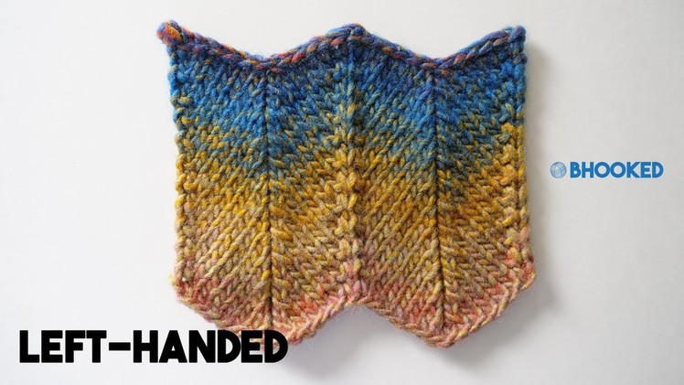 How to Knit Chevron Pattern (Left-handed)
