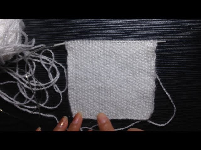 How to knit seed stitch-with smooth edge