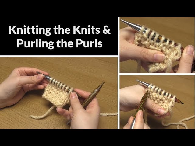 How to: Knit the Knits & Purl the Purls | Beginner Knitting Lesson | How to Recognise Stitches