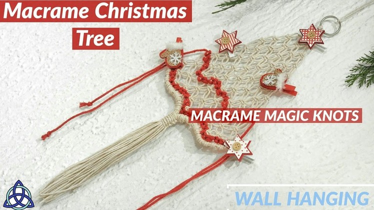 HOW TO Macrame Christmas Tree Wall Hanging Decoration