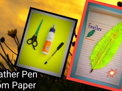 How to make a feather  pen || Feather Art || Best out of waste