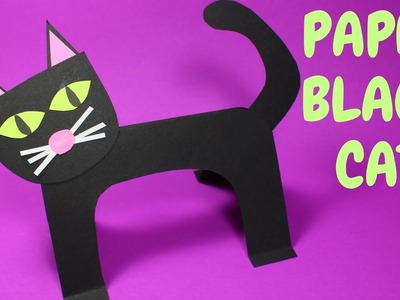 How to Make a Paper Black Cat | Halloween Crafts