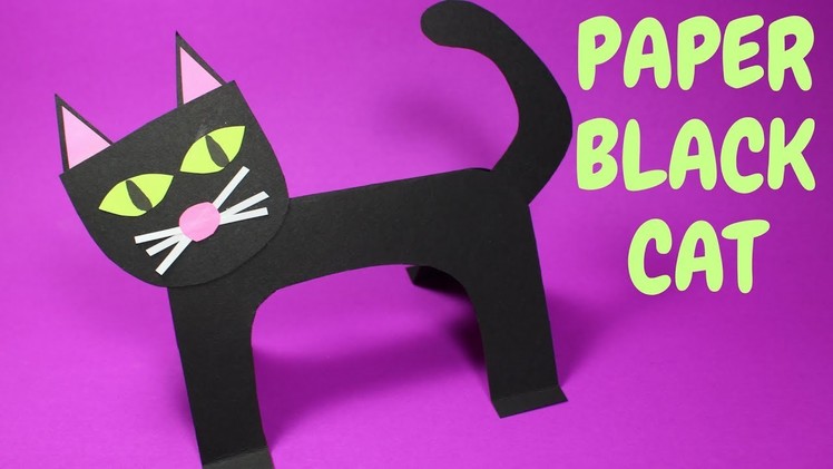 How to Make a Paper Black Cat | Halloween Crafts