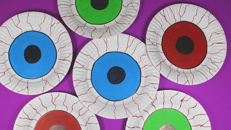 How to Make a Paper Plate Eye | Halloween Craft for Kids