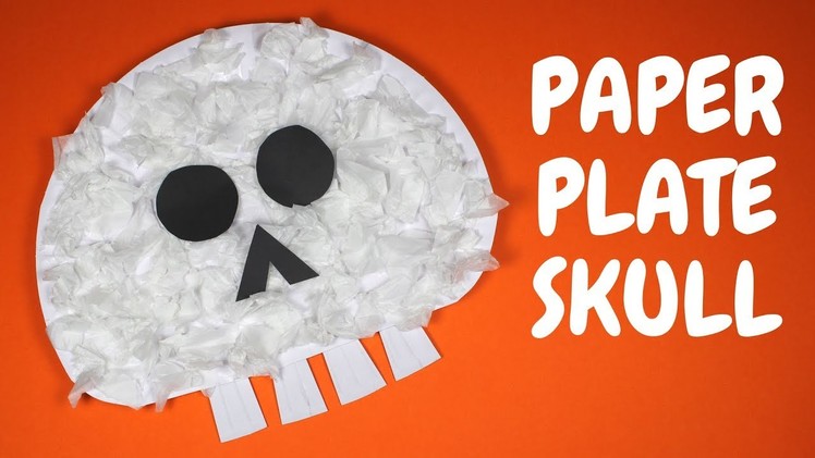 How to Make a Paper Plate Skull | Halloween Crafts for Toddlers