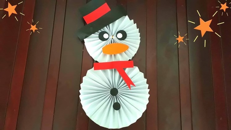 How to Make a snowman Paper - Christmas Decoration