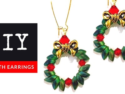 How To Make Beaded Holiday Wreath Earrings