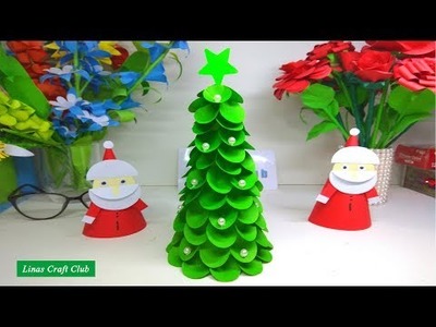 How to Make Beautiful 3D Top Paper Christmas Tree by linascraftclub