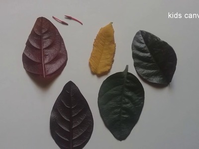How to make beautiful butterfly with leaves, very easy and fun craft for kids