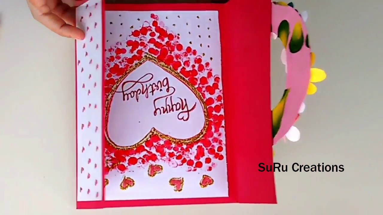 How To Make Beautiful Handmade Card Handmade Greeting Card Craft Work