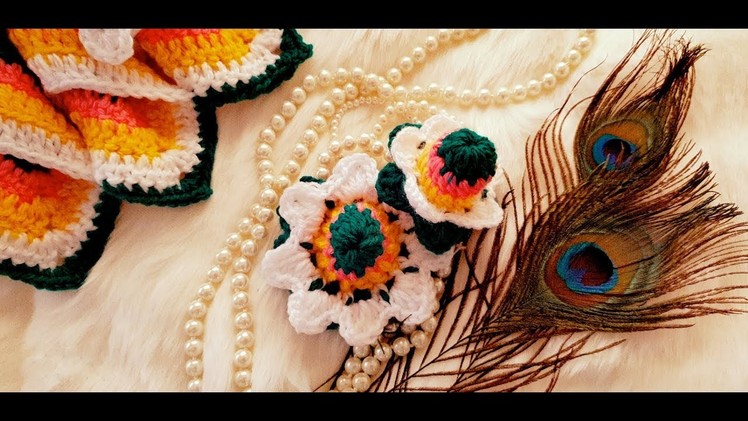 How to make Beautiful Lily Flower Dress matching Cap and Dori for Kanha ji. Laddo Gopal. Bal Gopal