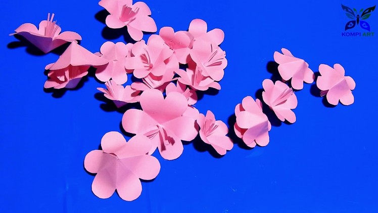 How to make Beautiful Paper Flower Sakura  DIY