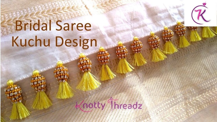 How to make Bridal Baby Kuchu Design | Saree Kuchu Tutorial | Tassels | www.knottythreadz.com