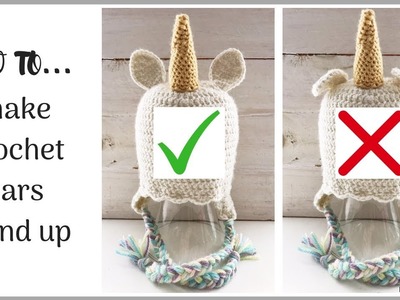 How to Make Crochet Ears Stand Up | How to Make Crochet Hat Ears Stand Up
