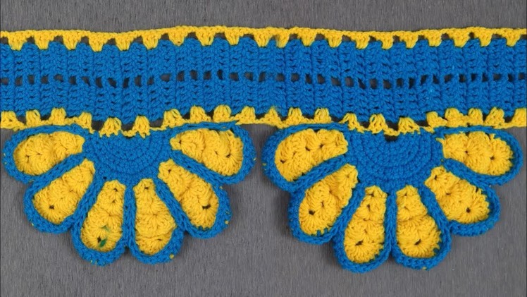 How to make Door Hanging Toran from Woolen || Handmade Door Hanging Toran || Woolen crochet Pattern
